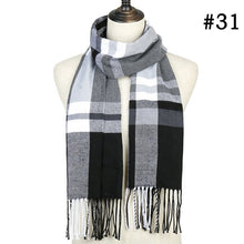 Load image into Gallery viewer, Plaid Cashmere Scarf Shawl and Wrap-around
