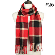 Load image into Gallery viewer, Plaid Cashmere Scarf Shawl and Wrap-around