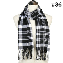Load image into Gallery viewer, Plaid Cashmere Scarf Shawl and Wrap-around