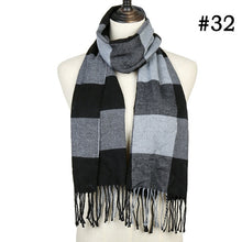 Load image into Gallery viewer, Plaid Cashmere Scarf Shawl and Wrap-around