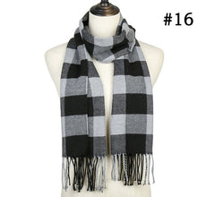 Load image into Gallery viewer, Plaid Cashmere Scarf Shawl and Wrap-around