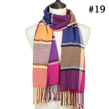 Load image into Gallery viewer, Plaid Cashmere Scarf Shawl and Wrap-around