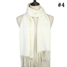 Load image into Gallery viewer, Plaid Cashmere Scarf Shawl and Wrap-around