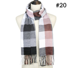 Load image into Gallery viewer, Plaid Cashmere Scarf Shawl and Wrap-around