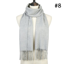 Load image into Gallery viewer, Plaid Cashmere Scarf Shawl and Wrap-around