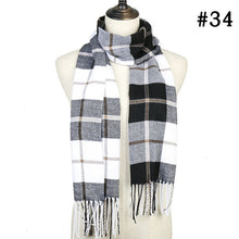 Load image into Gallery viewer, Plaid Cashmere Scarf Shawl and Wrap-around