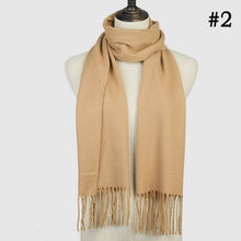 Load image into Gallery viewer, Plaid Cashmere Scarf Shawl and Wrap-around