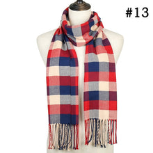 Load image into Gallery viewer, Plaid Cashmere Scarf Shawl and Wrap-around