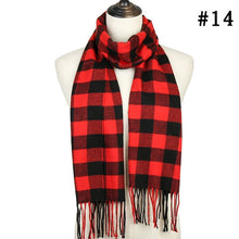 Load image into Gallery viewer, Plaid Cashmere Scarf Shawl and Wrap-around