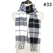 Load image into Gallery viewer, Plaid Cashmere Scarf Shawl and Wrap-around