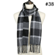 Load image into Gallery viewer, Plaid Cashmere Scarf Shawl and Wrap-around