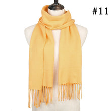 Load image into Gallery viewer, Plaid Cashmere Scarf Shawl and Wrap-around