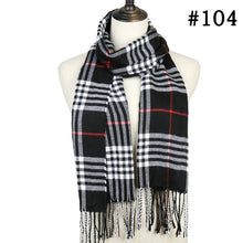 Load image into Gallery viewer, Plaid Cashmere Scarf Shawl and Wrap-around