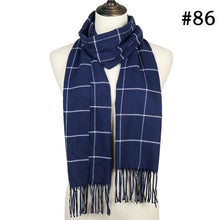 Load image into Gallery viewer, Plaid Cashmere Scarf Shawl and Wrap-around