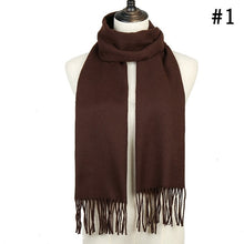 Load image into Gallery viewer, Plaid Cashmere Scarf Shawl and Wrap-around