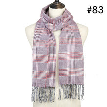 Load image into Gallery viewer, Plaid Cashmere Scarf Shawl and Wrap-around