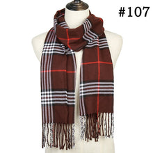 Load image into Gallery viewer, Plaid Cashmere Scarf Shawl and Wrap-around
