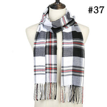 Load image into Gallery viewer, Plaid Cashmere Scarf Shawl and Wrap-around