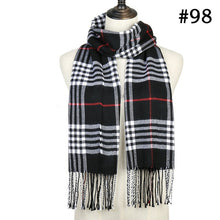Load image into Gallery viewer, Plaid Cashmere Scarf Shawl and Wrap-around