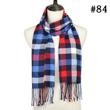 Load image into Gallery viewer, Plaid Cashmere Scarf Shawl and Wrap-around
