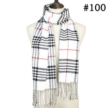 Load image into Gallery viewer, Plaid Cashmere Scarf Shawl and Wrap-around