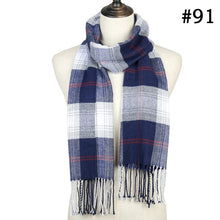Load image into Gallery viewer, Plaid Cashmere Scarf Shawl and Wrap-around