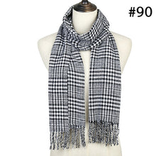 Load image into Gallery viewer, Plaid Cashmere Scarf Shawl and Wrap-around