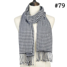 Load image into Gallery viewer, Plaid Cashmere Scarf Shawl and Wrap-around