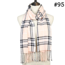 Load image into Gallery viewer, Plaid Cashmere Scarf Shawl and Wrap-around