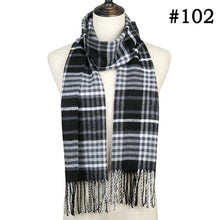 Load image into Gallery viewer, Plaid Cashmere Scarf Shawl and Wrap-around
