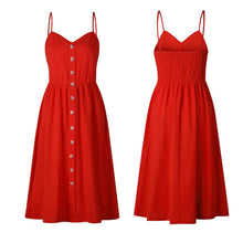 Load image into Gallery viewer, Casual Dress with Spaghetti Strap