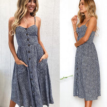 Load image into Gallery viewer, Casual Dress with Spaghetti Strap