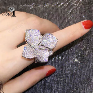 White Zircon Silver Ring