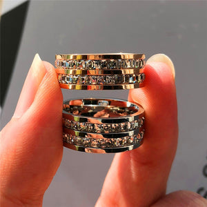 Crystal Zircon Stone Ring
