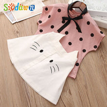 Load image into Gallery viewer, 2pc Baby and Toddlers Cute Heart Print Blouse and Skirt

