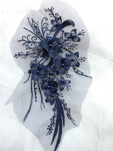 Elegant Flower Embroidery Applique