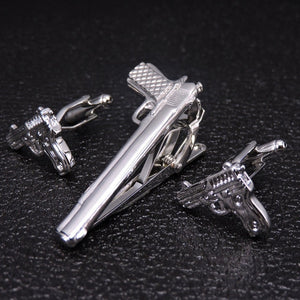 Classic Cufflinks and Tie Clip
