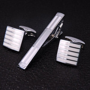 Classic Cufflinks and Tie Clip