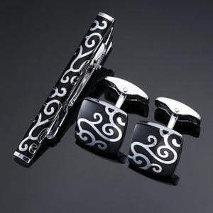 Classic Cufflinks and Tie Clip