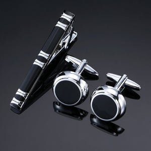 Classic Cufflinks and Tie Clip