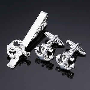 Classic Cufflinks and Tie Clip