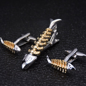 Classic Cufflinks and Tie Clip