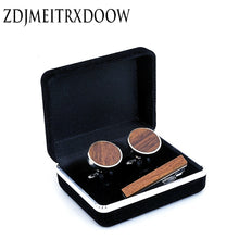 Load image into Gallery viewer, Wooden Design Cufflinks and Tie Clip

