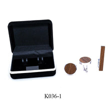 Load image into Gallery viewer, Wooden Design Cufflinks and Tie Clip
