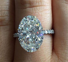 Load image into Gallery viewer, Sterling Silver Zirconia Oval Ring
