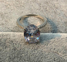 Load image into Gallery viewer, Sterling Silver Zirconia Oval Ring
