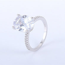 Load image into Gallery viewer, Sterling Silver Zirconia Oval Ring
