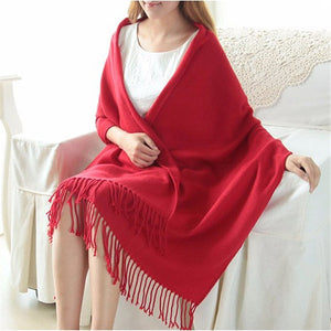 Luxury Knitted Shawl Scarf and Wrap-around