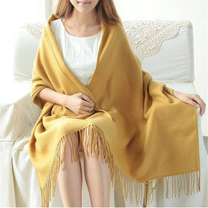 Luxury Knitted Shawl Scarf and Wrap-around