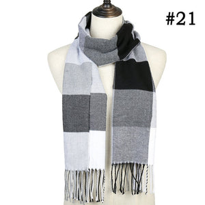 Plaid Cashmere Scarf Shawl and Wrap-around